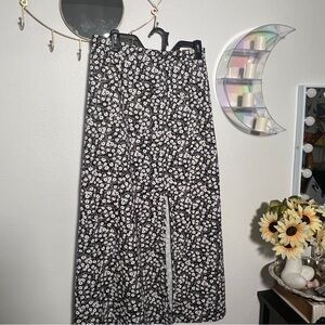 SHEIN Black and White Floral Skirt